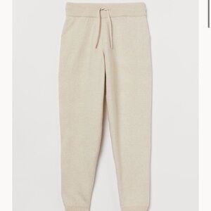 NWT Cream knit joggers